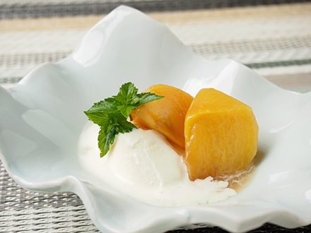柿のコンポート ほうじ茶風味