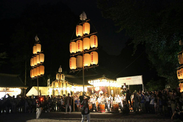 鴨都波神社 夏祭り ススキ提灯献燈行事